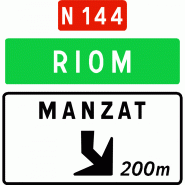 Panneau directionnel Da41e - pré-signalisation sortie non numérotée, gamme Innov de WP Signalisation Panneau directionnel Da41e - pré-signalisation sortie non numérotée, gamme Innov de WP Signalisation