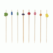 Pique bambou décoré assortiment 12cm - par 100