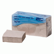 Serviettes 20x20 2Fls Nature recyclée P&P 100% 2x100un - 651T972000 Serviettes 20x20 2Fls Nature recyclée P&P 100% 2x100un - 651T972000
