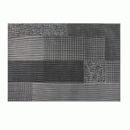 Set de table réutilisable en PVC effet patchwork noir 45x30cm - par 12