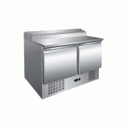 Table réfrigérée pour la préparation des salades 2 portes PS200 Climahostelleria - inox PS200