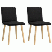 VidaXL Chaises à manger lot de 2 noir tissu Modèle Atlas Select Plus - 4101257