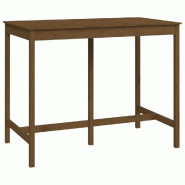 VidaXL Table de bar Marron miel 140x80x110 cm Bois massif de pin Modèle Boréal Horizon - 822160