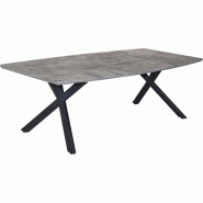 Vivabita Table basse contemporaine en MDF avec piétement en acier Hamlet - gris 3665367097895