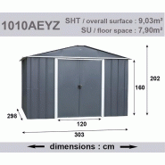 1010aeyz - abri de jardin métal yardmaster - 9,03 m² - yardmaster