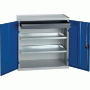 Armoire outillage/Servante de machine H1000xl1000xP500 mm 1 tiroir, 2 fonds gris clair RAL 7035/bleu gent. RAL 5010 STUMPF Armoire outillage/Servante de machine H1000xl1000xP500 mm 1 tiroir, 2 fonds gris clair RAL 7035/bleu gent. RAL 5010 STUMPF