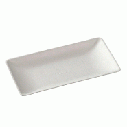 Assiette rectangulaire Imagine pulpe de canne 13x6,5cm blanc - par 1200