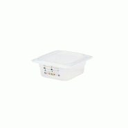 CAMBRO - 62PPT-190/6 - (Lot de 6) Bac GN 1/6 SafeTrack avec étiquette intégrée - 16,2 x 17,6 cm (couvercle non inclus) - blanc plastique polypropyl