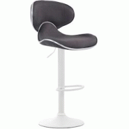 CLP Tabouret de bar Las Vegas V2 en tissu avec pied en métal Gris foncé/Blanc - gris textile 315471 CLP Tabouret de bar Las Vegas V2 en tissu avec pied en métal Gris foncé/Blanc - gris textile 315471