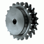 CMW - Pignon pré-alésé inox - double denture - 10B2 - 20 dents - pas de 15,8 mm - alésage de 16 mm - traçabilité d'origine_0