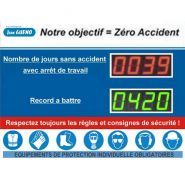 Compteur de jour sans accident - adel instrumentation - record et epi