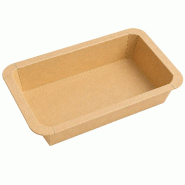 ECOLOMIQUE - 50 Pcs - Barquettes GN 1/3 scellables en carton 325x172mm H48mm 1 890ml - marron en carton 210DUALGN1348K