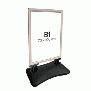 Edimeta Panneau CadroClic 4 Ressorts B1 100x70 + Base Lestable aspect Bois - beige aluminium 215324NH