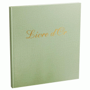 Exacompta Livre d'Or Prestige 19x21 cm, 140 pages, reliure balacron coloris vert turquoise - 3130630003090