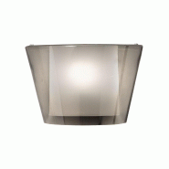 Fabas Luce Applique Murale Viki En Métal Et Verre Fumé, Douille E27 40W, Design Élégant Intérieur, Indice Ip20, Dimensions 28,5X14,5X23,5 Cm, Cla