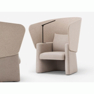 Fauteuil design Cocoon Light Pellami pour travail en confidentialité