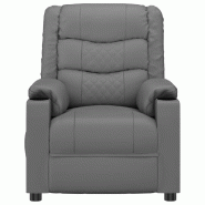 Fauteuil inclinable électrique Gris Similicuir Modèle Bravelle - 8720845522216