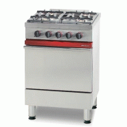 Fourneau à gaz 4 feux vifs sur four à gaz - 600x650x900 mm - PCG 641 P