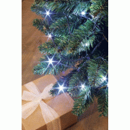 Guirlande 104 leds blanc PUR + 24 leds flash blanc pur - 8 M - câble vert
