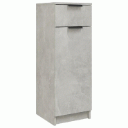 Helloshop26 - Armoire de salle de bain classique 32 x 34 x 90 cm grand espace de rangement design élégant en bois d'ingénierie gris 02_0047987 - gr