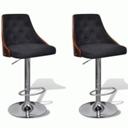 Helloshop26 - Lot de 2 tabourets de bar noir et bois top design moderne 1202018 - 3000212212403 Helloshop26 - Lot de 2 tabourets de bar noir et bois top design moderne 1202018 - 3000212212403