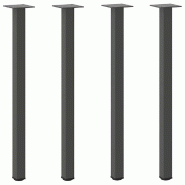 Helloshop26 - Lot de 4 pieds de table console modernes 72 x 74 cm avec patins de nivellement en acier anthracite 02_0056755 - acier 3000239692318