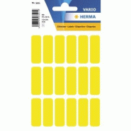HERMA 90 étiquettes jaunes multi-usage, format 12 x 34 mm (5 feuilles 9x16 / cdt) - 3651