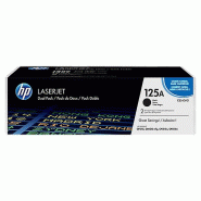HP CB540A Pack noir de 2 Cartouches de Toner ORIGINALEES - 125A - 000000120025440641