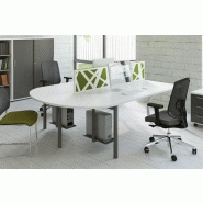 OGI Y / BENCH L220 X P161 CM AVEC EXTENSION ARRONDIE BLANC OGI Y / BENCH L220 X P161 CM AVEC EXTENSION ARRONDIE BLANC