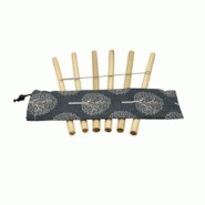 OIO Natura Lot de 6 pailles en bambou respectueuses de l'environnement avec manchon de protection et nettoyeur (lot de 4 unités = 24 unités) - 236005 OIO Natura Lot de 6 pailles en bambou respectueuses de l'environnement avec manchon de protection et nettoyeur (lot de 4 unités = 24 unités) - 236005