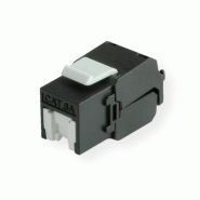 ROLINE Keystone Cat.6A (Classe EA), RJ-45, non-blindé, sans outil, noir_0