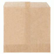 Sachet à frites papier ingraissable naturel 12x12cm par 1000_0