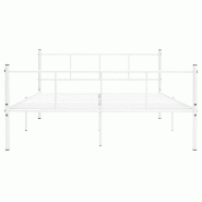 VidaXL Cadre de lit sans matelas blanc métal 120x200 cm Modèle Kervioris - 284631