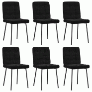 VidaXL Chaises à manger lot de 6 noir velours Modèle Vireliax - 3315456