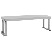 Vidaxl étagère de table de travail 120x30x35 cm acier inoxydable 51192