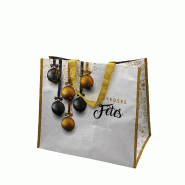 100 Sacs Noël pour sortie de caisses réutilisables en PP tissé 160gr/m2, personnalisables - SSCPPTBC-EV06/4NL2_0