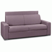 CANAPÉ LIT 3 PLACES LEVALLOIS EXPRESS LATTES 140CM TÊTE DE LIT INTÉGRÉE TWEED FUCHSIA MATELAS 16 CM