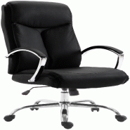 CLP Chaise de bureau Arlen en simili cuir Similicuir HBT: 115x65x73 cm Noir - noir polyester 328789