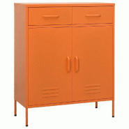 Helloshop26 - Armoire de rangement orange 80 x 35 x 101,5 cm avec tiroirs extensibles design moderne en acier orange 02_0046847 - orange acier 3000234