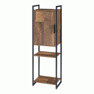 Helloshop26 - Armoire étagère 115 x 35 x 25 cm meuble de rangement de salle de bain marron 03_0008883 - 3000224392858