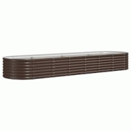 Helloshop26 - Jardinière bac lit surélevé plantes fleurs terrasse jardin de jardin acier enduit de poudre marron 02_0039541 - 3000218554743 Helloshop26 - Jardinière bac lit surélevé plantes fleurs terrasse jardin de jardin acier enduit de poudre marron 02_0039541 - 3000218554743