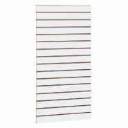 Panneau rainuré R7,5 L59,5xP120cm épaisseur 18mm - blanc mat
