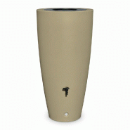 PLAST'UP ROTOMOULAGE Récupérateur d'eau conique ros'eau 2-en-1 - TAUPE - marron 0750122560042