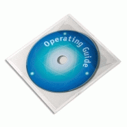 Pocketfix - durable - sachet 10 pochettes adhésives  pour cd/dvd