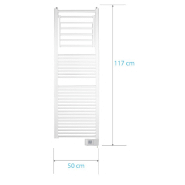 Sèche-serviette 500W inertie fluide - Détecteur de fenêtre ouverte - Programmable - 2-en-1 - Blanc - Stendino DeltaCalor Sèche-serviette 500W inertie fluide - Détecteur de fenêtre ouverte - Programmable - 2-en-1 - Blanc - Stendino DeltaCalor