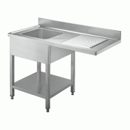 Vaiotec TOPLINE Caisson de rinçage 700 / 1 cuve à gauche L:1200 - inox 10516