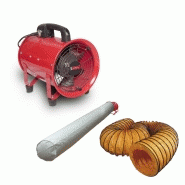 Ventilateur extracteur 200 mm - 250 w avec tuyau et sac filtrant mw-tools mv200set