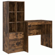 VidaXL Bureau avec tiroir 2 pcs Chêne fumé Modèle Titan Évasion Élite - 3337357