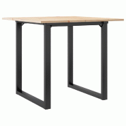 VidaXL Table à manger cadre en O 90x90x75 cm bois de pin massif acier Modèle Polaris Design Plus - 3282674