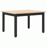 VidaXL Table basse Naturel 60 x 50 x 36 cm Bois de pin massif Modèle Zenith Vision - 892761